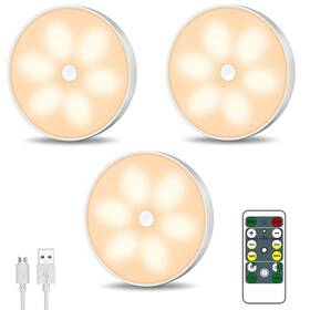 X200-3-2 Lightbiz Warm Color Led Closet Lights Motion Sensor Step Light Usb Rechargeable Batte