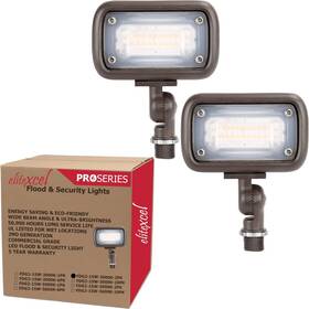 Efdg215w27v30kbdb77kn-2pk Lighting Led Flood Light Outdoor Gen2 15w Landscape Tree Lights 1370 Lumen 50w Waterpr