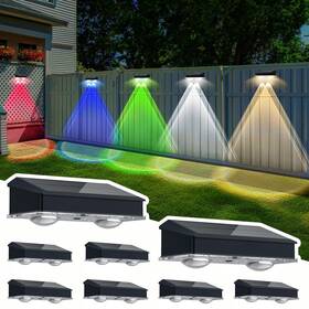 Tubdsl-8 Lightkeeys Solar Fence Lights Outdoor 8 Pack Warm White And Cool 6 Colored Rgb Co