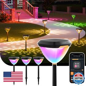 B0f8qjc2gx Linkind Smart Solar Pathway Lights Sp6 App Control Usb/solar Charge Outdoor