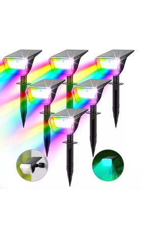 Ll18001-sp004 Linkind Rgb-us-6 Color Changing Solar Lights 50 Leds Colored Outdoor Sola