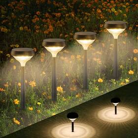 Ll28003-ww-us-8 Linkind Solar Lights Outdoor 8 Pack Pathway Warm White Landsca