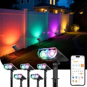 Ls63001-sp001a Linkind Ls63001-sp001a/rgbtw-us-6 Smart Solar Lights Outdoor Sl5 With Motion Sensor App Control Color Cha