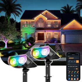 Ls6300164 Linkind Smart Solar Spotlight Sl5c Color Changing Landscape Lighting App/voice Contro