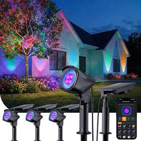Lsll00174 Linkind Smart Solar Lights Outdoor Waterproof Dual-ring And Usb Charging Spotlight