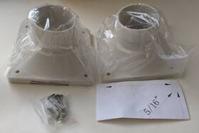 Lt-pst002-wt Lit-path 637740946055 2 Pst202-wt Matte White Post Head Adapters Wet Locations