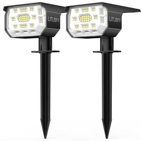 Litlisfly 701256867484 Solar Spot Lights Outdoor Landscape 50 Leds Spotlight A