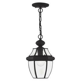 2152-04 Livex 847284009073 Lighting Monterey 1-light Outdoor Hanging Lantern Black