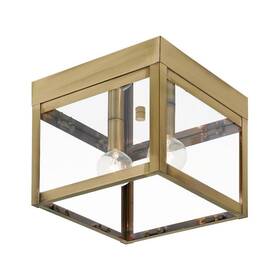 Livex 847284056350 Lighting 20588-01 Outdoor Ceiling Mount Brass