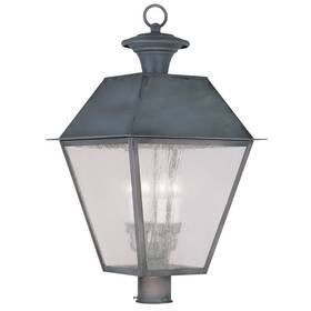 2173-61 Livex Lighting Mansfield Outdoor Post Head In Charcoal -