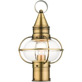 26902-01 Livex Lighting Newburyport Post Light Or Accessories Antique Brass