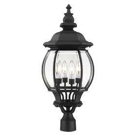7703-14 Livex Lighting Frontenac - 4 Light Outdoor Post Top Lantern In Traditional Style 11.5 Inches