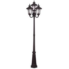 7869-07 Livex Lighting Oxford 4 Light 93 Inch Bronze Outdoor Head Post