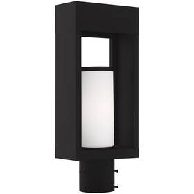 Livex Lighting 847284059016 20984-04 Bleecker 1 Light 17 Inch Black Outdoor Post Top Lantern