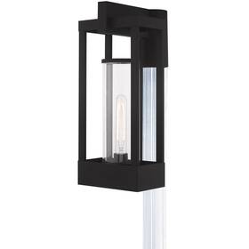 Livex Lighting 847284063532 20996-04 Delancey 1 Light 19 Inch Black Outdoor Post Top Lantern
