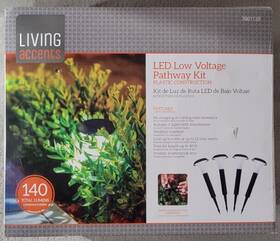 3901139 Living Accents Led Low Voltage Pathway Lights Kit Pack Of 4 140 Total Lumens