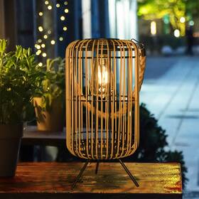 Livinlarge 774282932723 Solar Lantern Outdoor Waterproof Large Rattan Hanging
