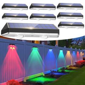 B0d126zn2s Liyade Solar Fence Lights Outdoor Waterproof Led Rgb Color Changing Outdoo