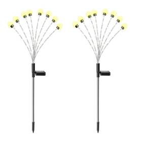 Ip65 Ljgdeals 737547594081 2-pack Solar Firefly Pathway Stake Lights Waterproof Outdoor Decor