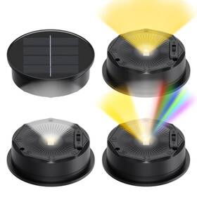 Srt-001 Lnsyhouse Solar Light Replacement Top 3 Mode And 8 Colors Changing Black