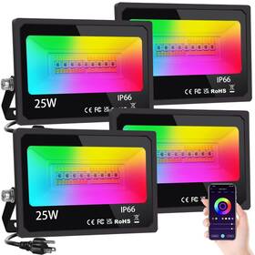 300w Lolpetik 747193785160 Upgraded Outdoor Led Flood Light Equivalent Halloween Rgb Floodlights D