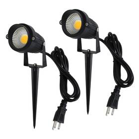 Jg02-us Lorrtta 5w Led Outdoor Spotlights 3000k Warm White Waterproof Garden Lights 2 Pack
