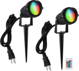 Lorrtta-jg03 Lorrtta Rgb Outdoor Spotlight 10w Led Color Changing Landscape Lights With Remote
