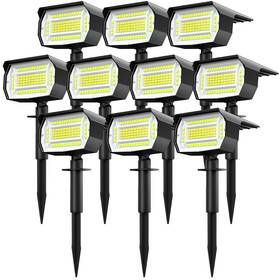 Gs05-10 Lotmos Solar Spot Lights Outdoor 10 Pack/72 Led/3 Modes 2-in-1 Landscape Sp