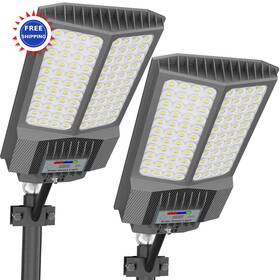 Dlt-sl106 Loyoele Solar Street Lights Outdoor 7000k Led Security Flood Light With Pole Motion