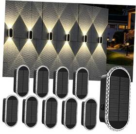 2403-10pk-w Lucksen Solar Fence Lights Outdoor 3000k/4000k/6000k 3 Modes 10pk 3000/4000/6000k