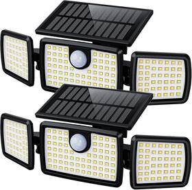 Lumanova 445035088051 3000 Lumen Solar Flood Light Outdoor Waterproof Led Motion Sensor Security Lamp