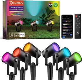 Lumary 810185341214 56ft Smart Landscape Lights Waterproof 6 Pack Low Voltage