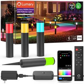 Lumary 850050217565 Smart Pathway Lights 500lm 6 Pack Color Changing Landscape Ip6