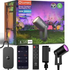 Lumary 850050217985 Smart Landscape Lights Pro 500lm 6 Pack Color Changing Spot