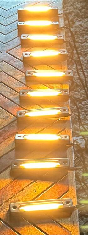 Lumiere 704981142888 Led Low Voltage Solid Cast Brass Flash-mount Step/deck Light Landscape Set Of 10
