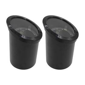 Lumina Lighting Wil0104-2 12v Low Voltage Landscape Pvc Adjustable Black Well Light For Yard G