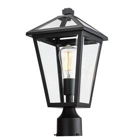 7h1p-m Luminzone Outdoor Post Lights Fixtures Lamp Light Black Finish Waterproof Durable