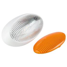 Lum-ip05l Lumitronics Rv 12v Led Oval Porch Utility Light Clear And Amber Lenses For Mot
