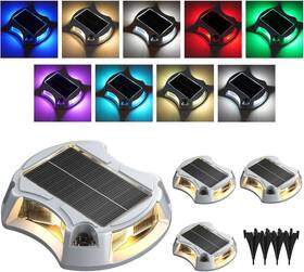 Dl4685 Lumizen 4pack Solar Driveway Lights Aluminum Alloy Deck Light Ip68 Outdoor Waterp