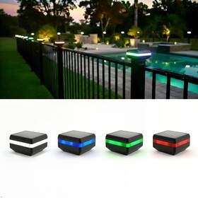 Lunilly 199284374324 4 Pack Solar Post Cap Lights For 2x2 Inch Aluminum Wrought Iron And