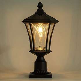Lut 939412089249 Lutec Outdoor Solar Lamp Post Light With Pier Mount Base Dusk To Dawn Waterpr