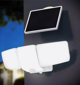 1806398 Lutec 2500l Motion Activated Solar Security Light Triple Head