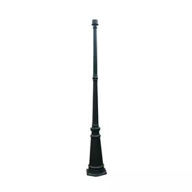 Lutec 445021015092 72 Inch Black Outdoor Aluminum Lamp Post