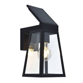 6990905012 Lutec Solar Coach Light 2pk - 300 Lumen Led Dusk To Dawn Matte Black