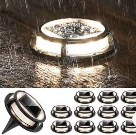 Ip67 Lutec 727370413086 12 Pack Solar Driveway Lights Leds Waterproof Deck