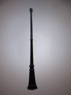 9700270012 Lutec 72 Inch Black Outdoor Aluminum Lamp Post