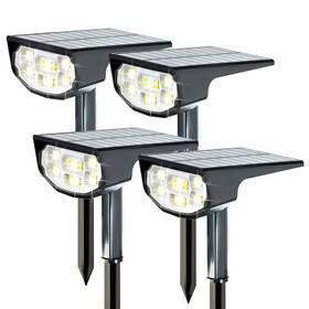 Luviva Luviva-4-wh-spo-5 Solar Spot Lights Outdoor Ip68 Waterproof Ultra-bright Performance Simple Mo