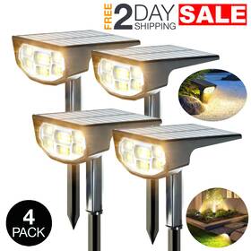 Luviva-4-ye-spo-5 Luviva Juego De 4 Focos Solares Luces Led Para Exterior Patio Jardin Casa Blanco C Lido