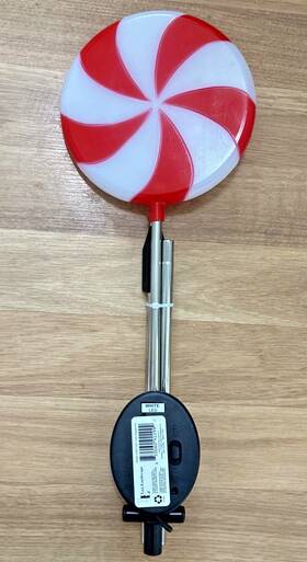 Lux 850060922992 New Landscape Peppermint Lollipop Solar Yard Stake Light Decoration