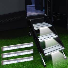 Lycaresun 313049777735 3 Pack Motion Activated Rv Step Lights 10 Led Battery Operated Magneti